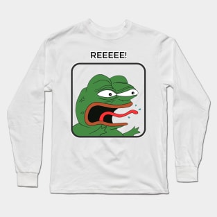 Reeeee! - Pepe Angry Long Sleeve T-Shirt